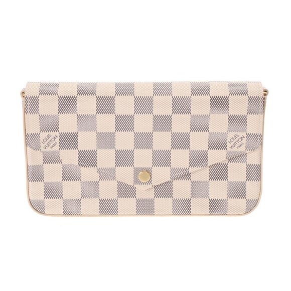 LOUIS VUITTON Damier Azur Pochette ferry White N63106 800000137800000 - Picture 1 of 8